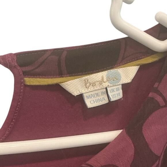 Boden Womens Top Size US 14 L XL Purple Sheer Overlay Shirt Business Casual Work - Picture 2 of 9